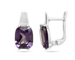 Серьги из серебра синт.александрит, Соната