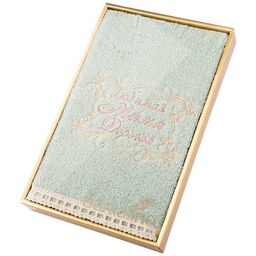 ПОЛОТЕНЦЕ ЛЮБИМАЯ МАМА,45х70. МАХРА,СВ.ОЛИВА,ВЫШИВКА,100