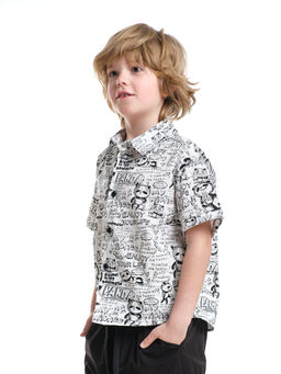 Рубашка Панда 33-58761 белый/черный - Mini maxi фото 8