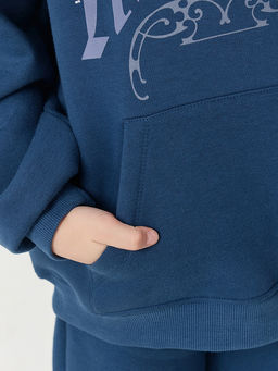 Комплект для девочек синий с надписью "Rockstar"