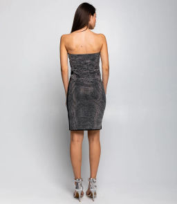 Платье #КТ3101 (1), чёрный,серебряный - Dommod фото 5