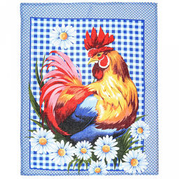 Салфетка хозяйственная 50х60см "Домашнее хозяйство" 2, вафельное полотно, хлопок 100%, плотность 245г/м2, без упаковки, "Домашняя мода" (Россия)