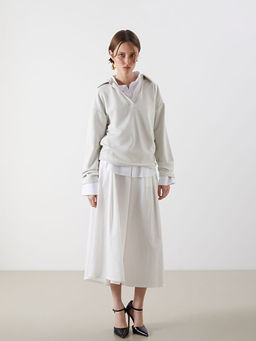 Polo Yaka Kad?n Sweatshirt