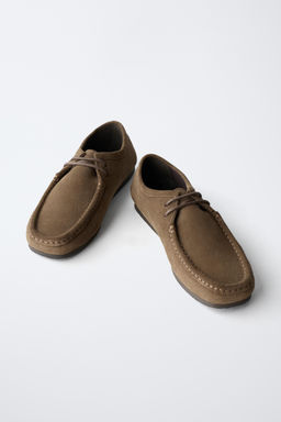 TOPSTITCHED LEATHER SHOES - Zara фото 3