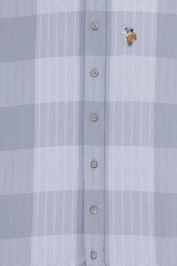 U. S. Polo Assn / Мужская серая рубашка в шотландскую клетку - U.s. polo assn фото 6