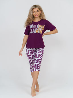 783 Пижама "Буквы/фиолетовый"