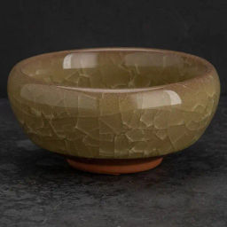 Пиала "Колотый лед" (горчичный) (керамика) 1 шт