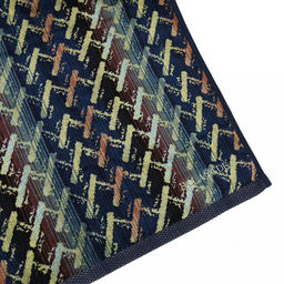 Missoni-3002 Полотенце махровое 50х90см, плотность 375гр/м2, 100% хлопок, велюр, синий, Bolangde (Китай) - Домашняя мода фото 4