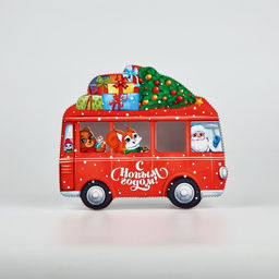 Коробка новогодняя подарочная «С Новым годом», 21×18×5 см