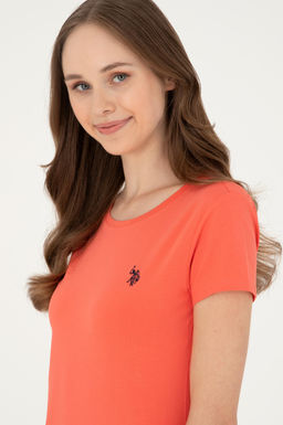 Женская базовая футболка с цветком граната - U.s. polo assn фото 2