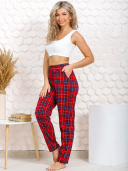 614 Брюки "Красная клетка"