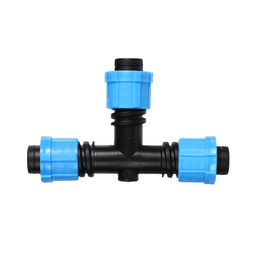 Цена за 5 шт. Соединитель Т-образный для капельной ленты, 16 мм 16 мм 16 мм, пластик, Greengo