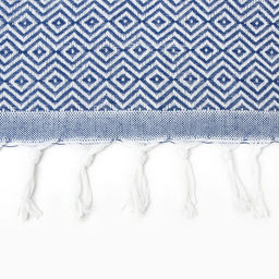 Плед с кисточками «Этель» East, 100×180 см, синий