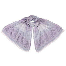 Палантин фиолетового цвета с цветочным принтом