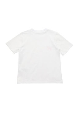 Beyaz K?z Cocuk %100 Pamuk Hayvan Bask?l? Regular/Normal Kal?p K?sa Kol Orme T-Shirt TKDSS24TS00046 - Trendyolmilla фото 9