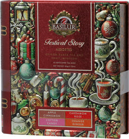 BASILUR. Новый год. Assorted Festival Story жест.банка, 32 пак.