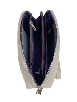 Женский кошелёк из натуральной кожи, цвет светло бежевый