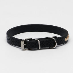 Ошейник рифленый Грани, 33 х 1,2 см, ОШ 23-29, чёрный - Пижон фото 2