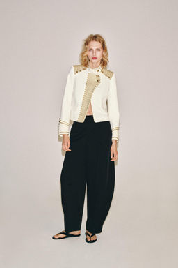CHAQUETA ALAMARES ZW COLLECTION / Crudo