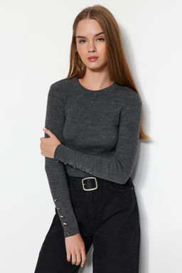 Tas Dugme Detayl? Triko Kazak TWOAW24KZ01207 - Trendyolmilla фото 11