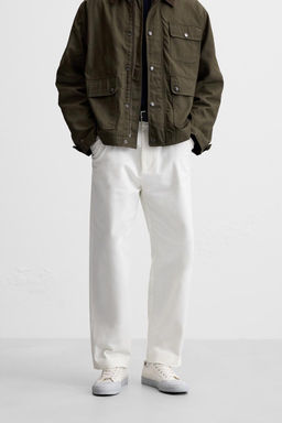 TEXTURED REGULAR FIT TROUSERS - Zara фото 2