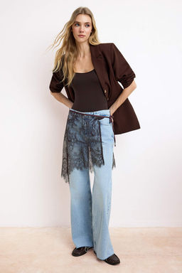 Mavi Yuksek Bel 100% Pamuk Wide Leg Genis Paca Jeans TWOSS26JE00124 - Trendyolmilla фото 4