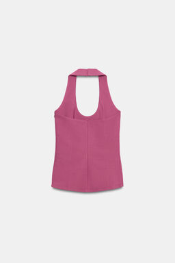 TOP HALTER CREPE / Rosa / Lila - Zara фото 4