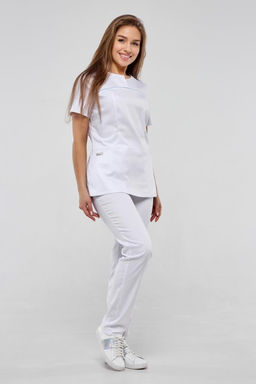 Костюм хирургический 185 CVC. Цвет: белый - Стильб фото 5