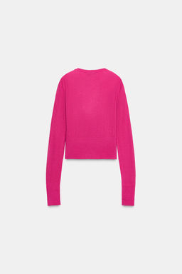 PLAIN KNIT WOOL SWEATER - Zara фото 5