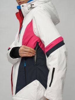 Горнолыжный костюм женский белого цвета 02201Bl - Chunmai фото 9