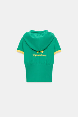 TOP CAPUCHA CREMALLERA / Verde - Zara фото 7
