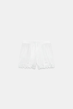 SHORTS BORDADOS CON LINO ZW COLLECTION / Blanco roto - Zara фото 6