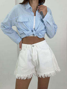 Шорты Лавр (белый) - Nadi bordo фото 2