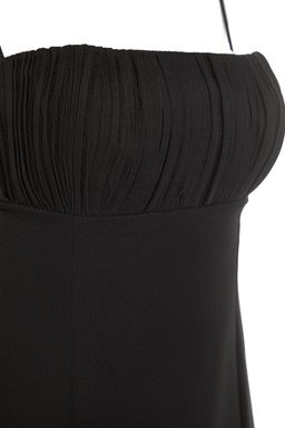 Trendyolmilla Bridal Ekru Yaka Detayl? Dokuma Abiye Gece Elbise TPRSS22EL3197  фото 7