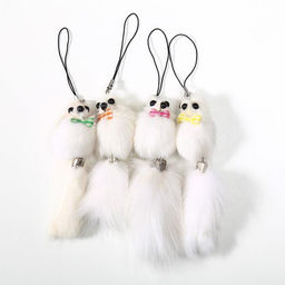 Цена за 12 шт. Брелок для ключей на подвеске Пушистик. Мышонок белый, на сумку, рюкзак, 8.5?3.5?3.5 см, МИКС - Simaland фото 6