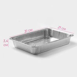 Набор форм для выпечки из фольги Доляна, 31×21×4,5 см, 5 шт