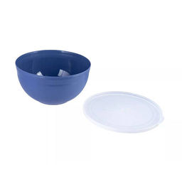 Миска 3л с крышкой Line (синий)