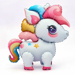 Воздушный шар фольгированный 22" «Малыш единорог», под воздух