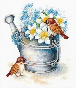 Набор для вышивания М.П.Студия А-026 Поклонники нарциссов СК/Распродажа 27 х 23 см