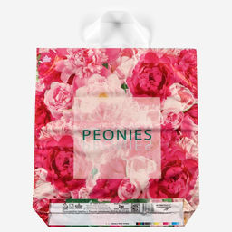 Цена за 50 шт. Пакет «Изобилие пионов», полиэтиленовый, с петлевой ручкой, 42×38 см, 37 мкм