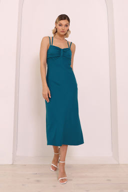 Платье со сборкой по лифу - Looklikecat фото 2