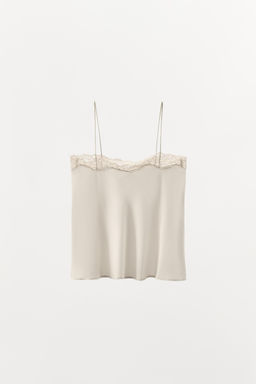 LACE SILK CAMISOLE TOP - Zara фото 4
