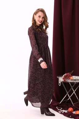Платье NIKVA н801-2-Р винный леопард  фото 3
