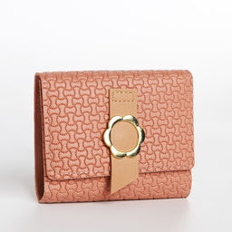 Кошелёк на кнопке, цвет розовый