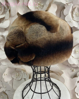 Волна мех.цветок кролик Берет женский (56-58)