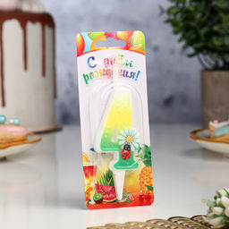 Цена за 3 шт. Свеча для торта «Цифра 4», 10.2 см