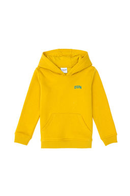 Erkek _ocuk Sar_ Basic Kap__onlu Sweatshirt