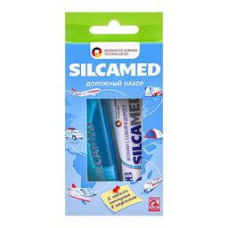 Цена за 2 шт. Набор дорожный: зубная паста Silcamed family, 30 г + зубная щётка Silcamed