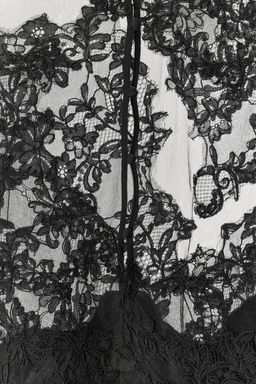 VESTIDO LARGO COMBINADO MESH ENCAJE / Negro - Zara фото 10