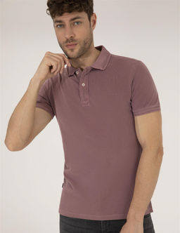 Pembe Dokulu Slim Fit Polo Yaka Ti__rt - Pierre cardin фото 2